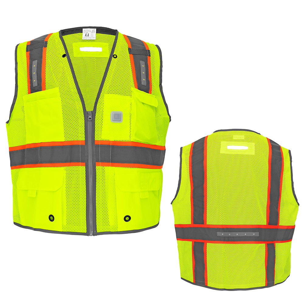 [SV-GLO-15LED] High-Visibility Surveyors LED Safety Vest