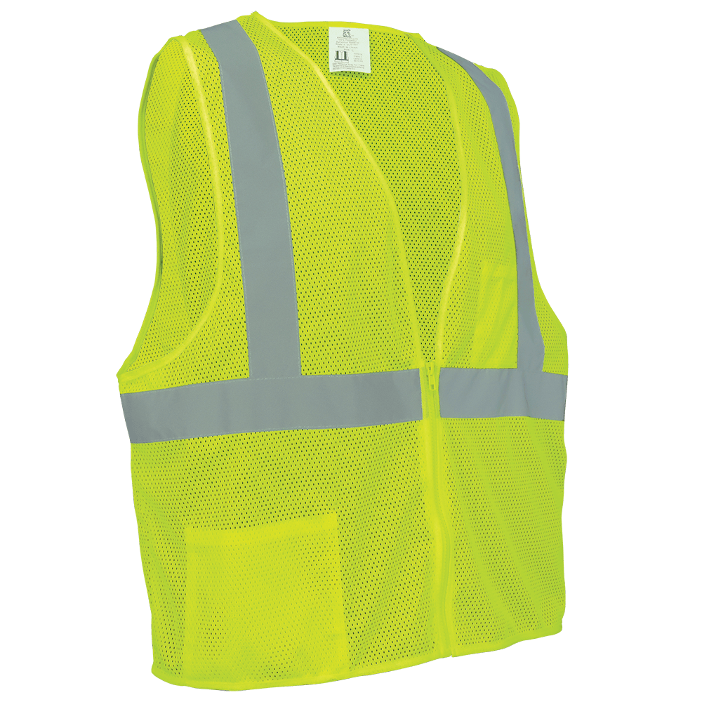 [SA-SV2210Z] High-Visibility Lightweight Mesh Polyester Safety Vest