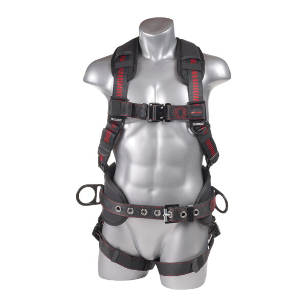 [FP-UFH10332P] 5-Point FBH, Padded Waist w/Tool Belt, Back/Shoulder Pad, Enhanced Dorsal D-ring, 2 Side D-rings, QC Chest and Legs