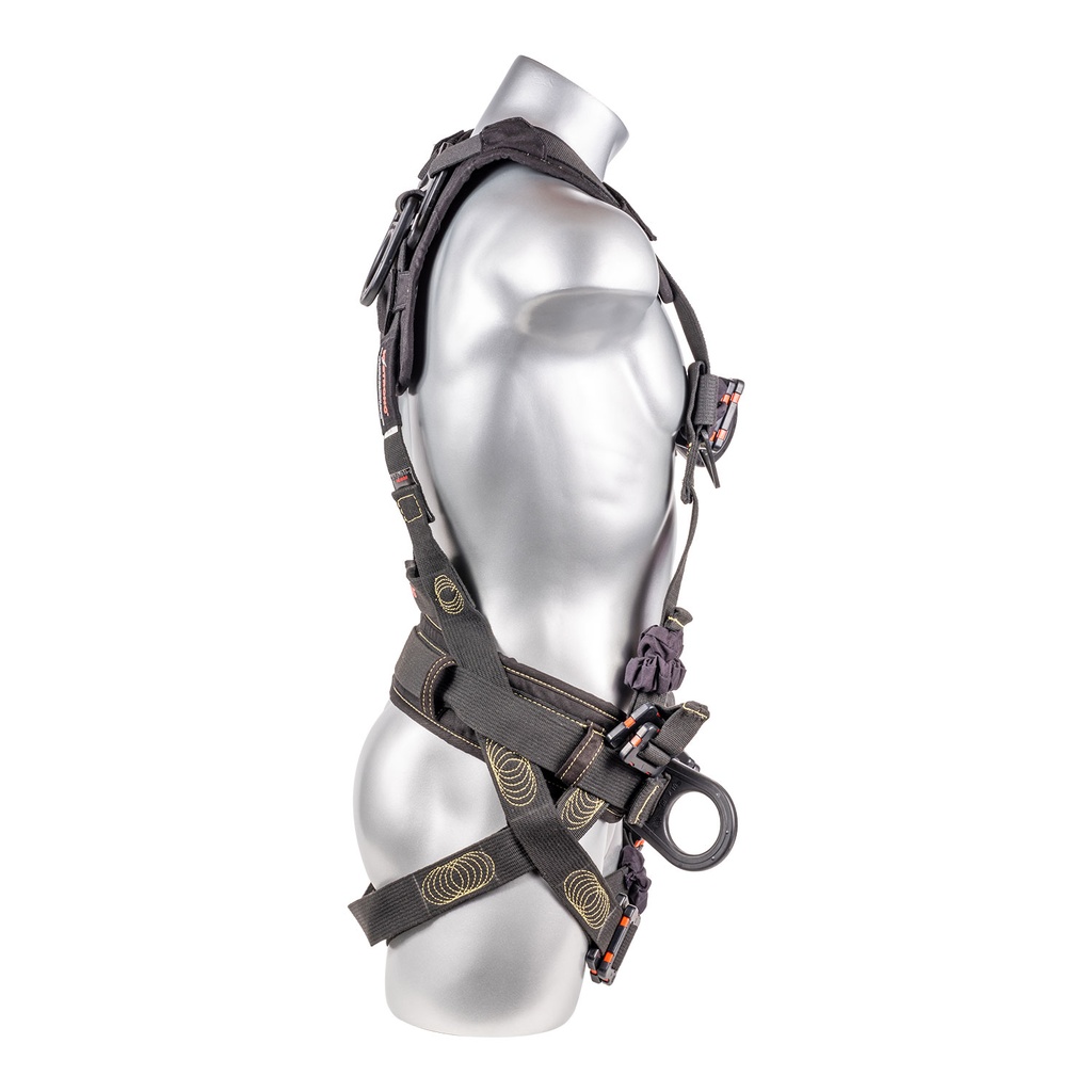 [FP-UFH10732P] 5-Point FBH - Dielectric Arc Flash Rated, Removable Back/Shoulder Pad and Waist Belt, Dorsal D-ring, Front D-ring and 2 Side D-rings, PT Legs