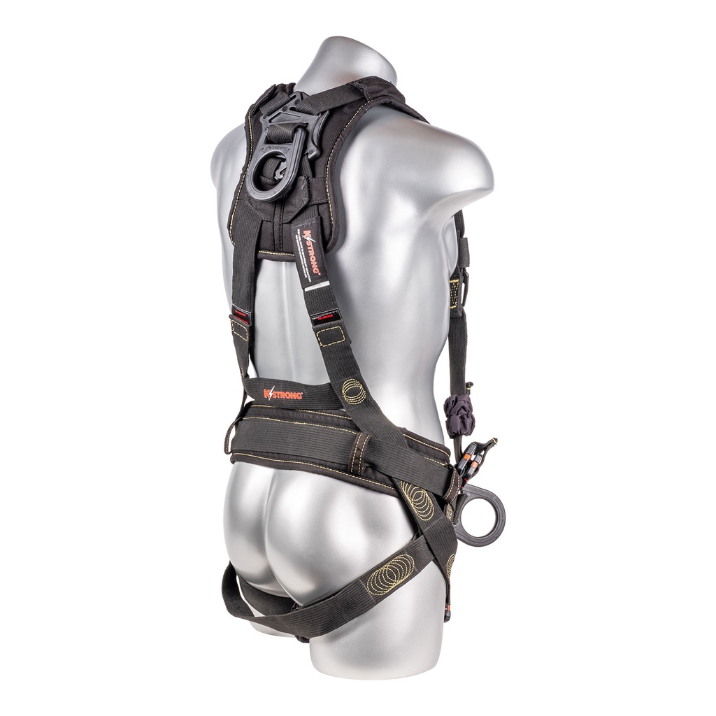 [FP-UFH10732P] 5-Point FBH - Dielectric Arc Flash Rated, Removable Back/Shoulder Pad and Waist Belt, Dorsal D-ring, Front D-ring and 2 Side D-rings, PT Legs