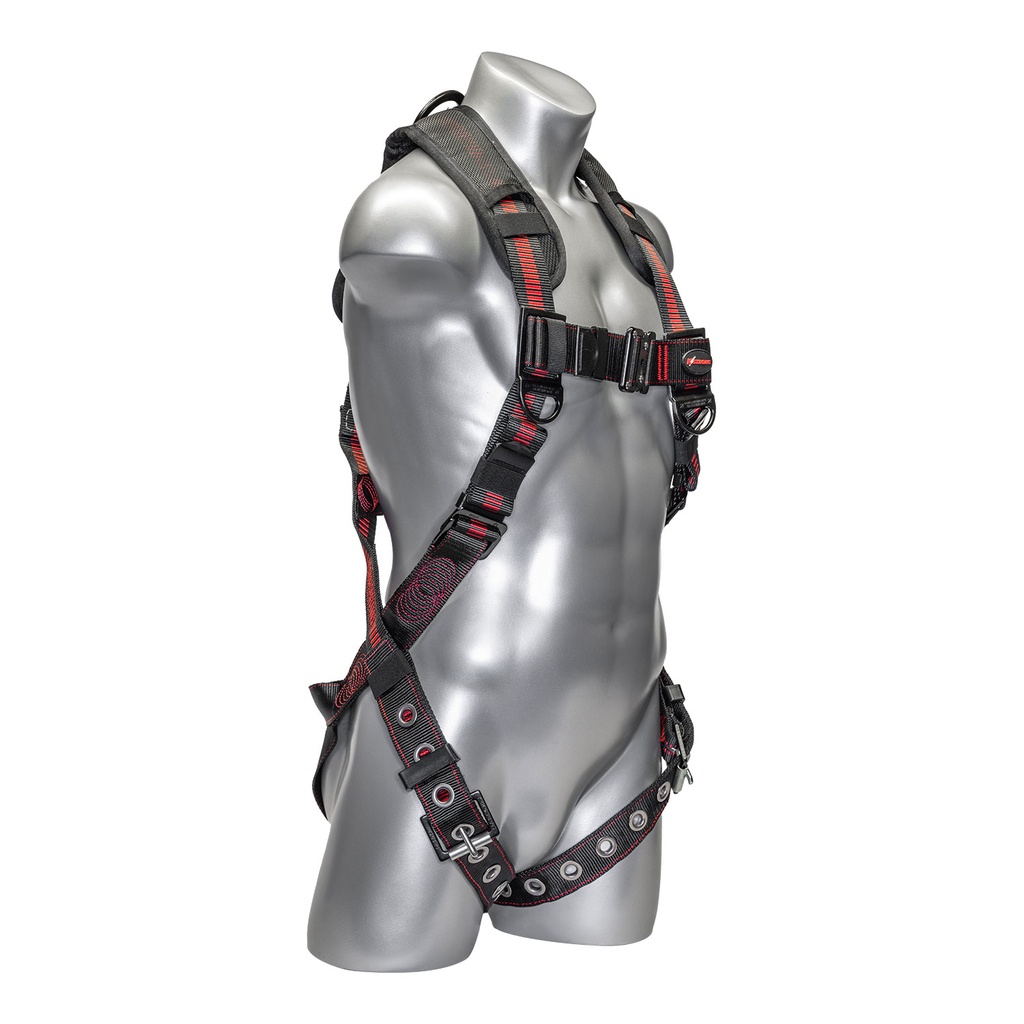 [FP-UFH15201GQ] 5-Point FBH, Back/Shoulder Pad, Enhanced Dorsal D-ring, QC Chest, All Black Fittings, TB Legs