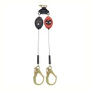 [FP-UFS314006LD] 8.5' Dual Leading Edge (LE) Rated SRL with swivel rebar hooks at anchorage end, other end dorsal connector shock pack assembly