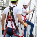 [FP-UFL206131] 4.5 - 6 ft. Elasticated SAL Twin leg 100% tie-off with (1) snap hook and (2) rebar hooks