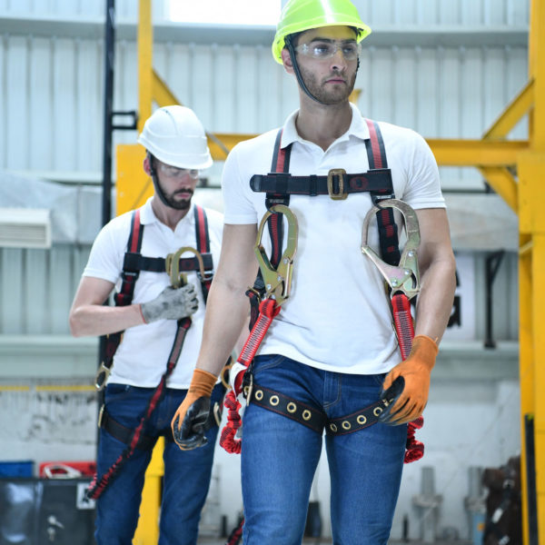 [FP-UFL206131] 4.5 - 6 ft. Elasticated SAL Twin leg 100% tie-off with (1) snap hook and (2) rebar hooks