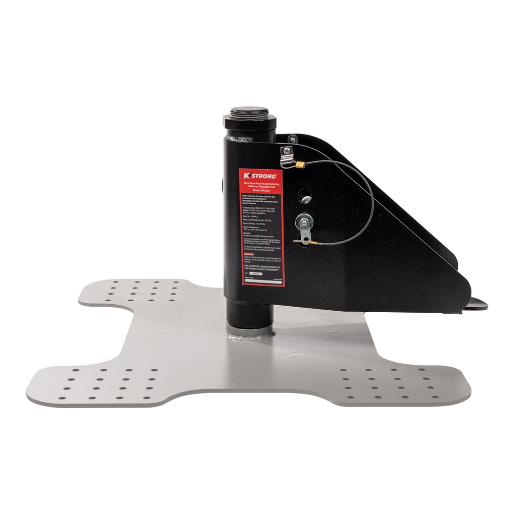 [FP-UFA30211] Steel swivel roof anchor for a self-retracting lifeline used on trapezoidal metal roof deck