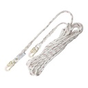 [FP-UFR210025] 25 ft. Vertical White Polydac Rope Lifeline with Snap Hooks at Both Ends