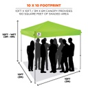 SHAX® 6010 Lightweight Pop-Up Tent - 10ft x 10ft