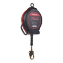 [FP-UFS310100] 100' Galvanized Steel Cable SRL, swivel eye at anchorage end, other end load indicator swivel snap hook. Includes installation carabiner and tagline