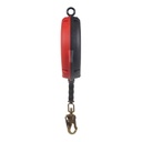 [FP-UFS310100] 100' Galvanized Steel Cable SRL, swivel eye at anchorage end, other end load indicator swivel snap hook. Includes installation carabiner and tagline