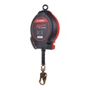 [FP-UFS310100] 100' Galvanized Steel Cable SRL, swivel eye at anchorage end, other end load indicator swivel snap hook. Includes installation carabiner and tagline
