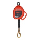 [FP-UFS310130] 30' Galvanized Steel Cable SRL, swivel eye at anchorage end, other end load indicator swivel carabiner. Includes installation carabiner and tagline