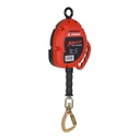 [FP-UFS310130] 30' Galvanized Steel Cable SRL, swivel eye at anchorage end, other end load indicator swivel carabiner. Includes installation carabiner and tagline