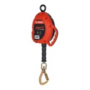 [FP-UFS310130] 30' Galvanized Steel Cable SRL, swivel eye at anchorage end, other end load indicator swivel carabiner. Includes installation carabiner and tagline