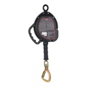 [FP-UFS310130] 30' Galvanized Steel Cable SRL, swivel eye at anchorage end, other end load indicator swivel carabiner. Includes installation carabiner and tagline