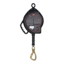 [FP-UFS310150] 50' Galvanized Steel Cable SRL, swivel eye at anchorage end, other end load indicator swivel carabiner. Includes installation carabiner and tagline