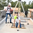 [FP-UFT510010] 10' adjustable tripod with dual built-in pulley assembly and storage bag