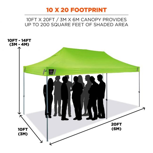 SHAX® 6015 Heavy-Duty Pop-Up Tent - 10ft x 20ft