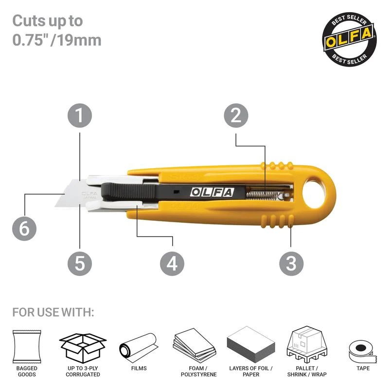OLFA SK-4 Semi-Auto Self-Retracting Safety Knife