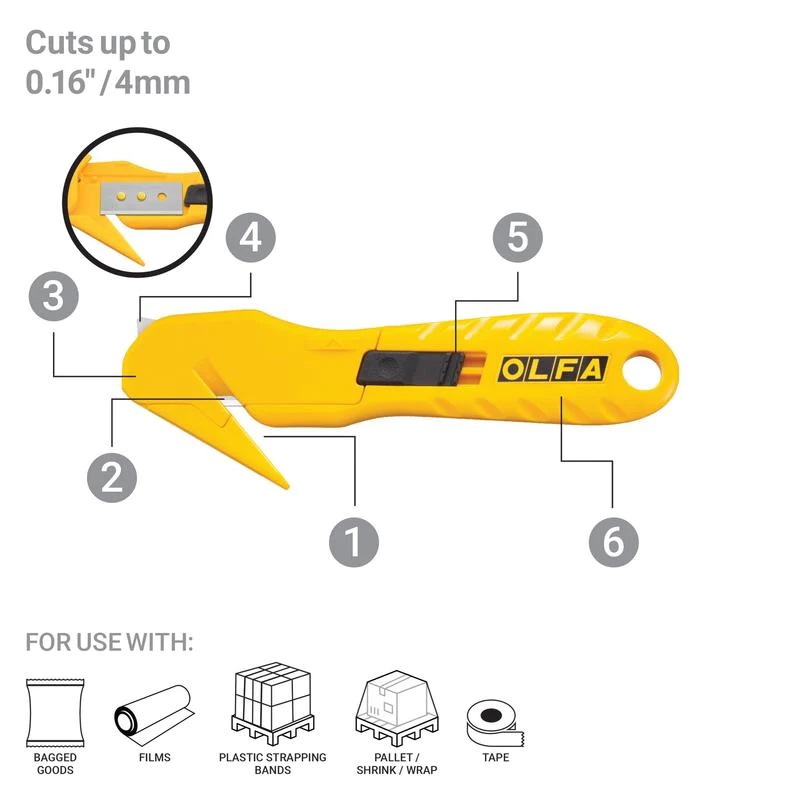 OLFA SK-10 Concealed Blade Safety Knife w/ Replacement Blade