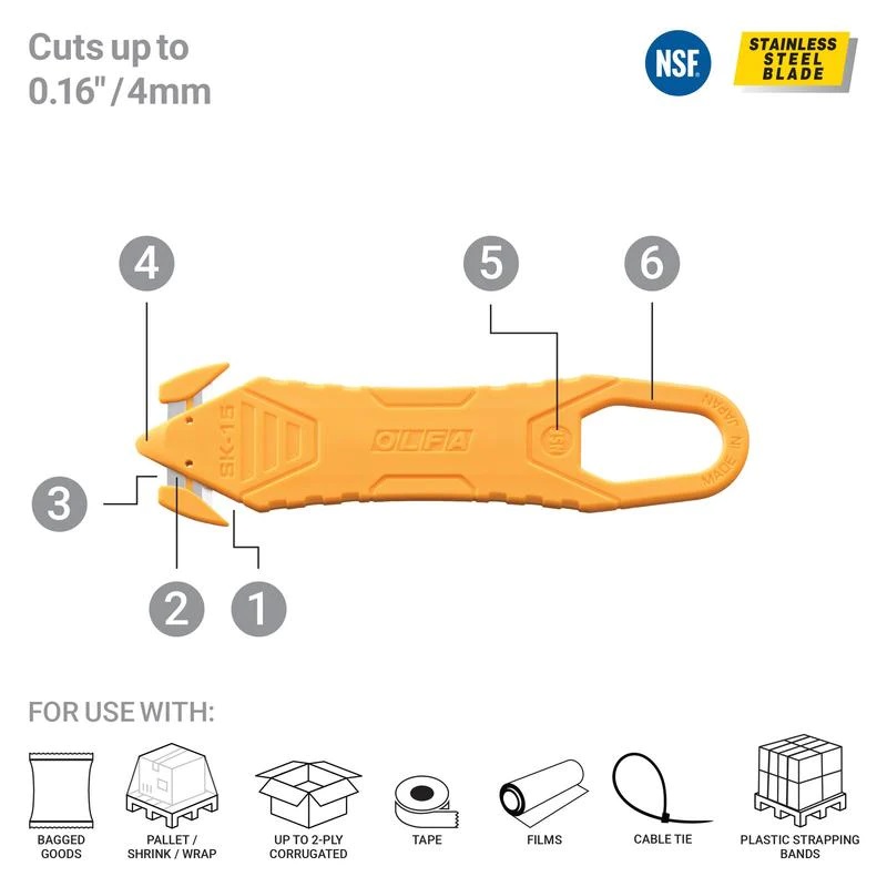OLFA SK-14 Semi-Auto Stainless Steel Self-Retracting Safety Knife (copy)