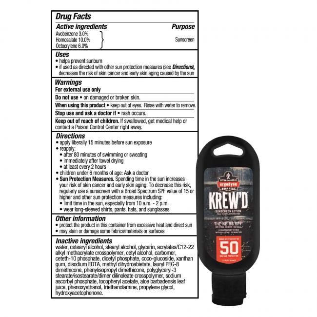 KREW’D® 6352 SPF 50 Sunscreen Lotion