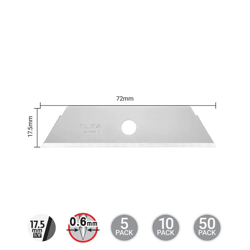 [IP-SKB-2] OLFA Dual-Edge Safety Blade - 5, 10, or 50 Packs