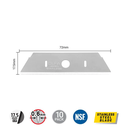 OLFA SKB-2S-R/10B Round Tip Dual-Edge Stainless Steel Safety Blades, 10pk