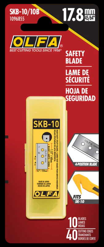 OLFA SKB-8/10B SK-8 Replacement Blade w/ 90° Slim-Edge, 10pk (copy)
