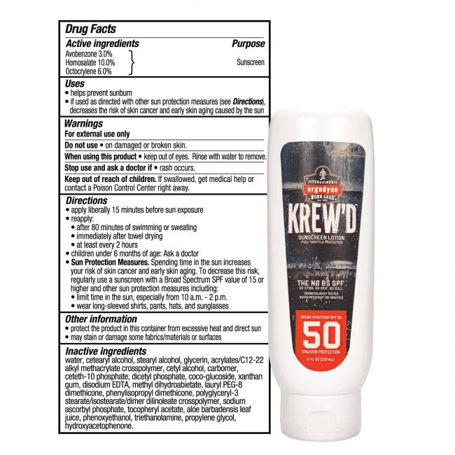 KREW’D® 6351 SPF 50 Sunscreen Lotion