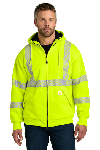 [UF-104988] Carhartt High-Visibility Loose Fit Midweight Thermal-Lined Full-Zip Class 3 Sweatshirt