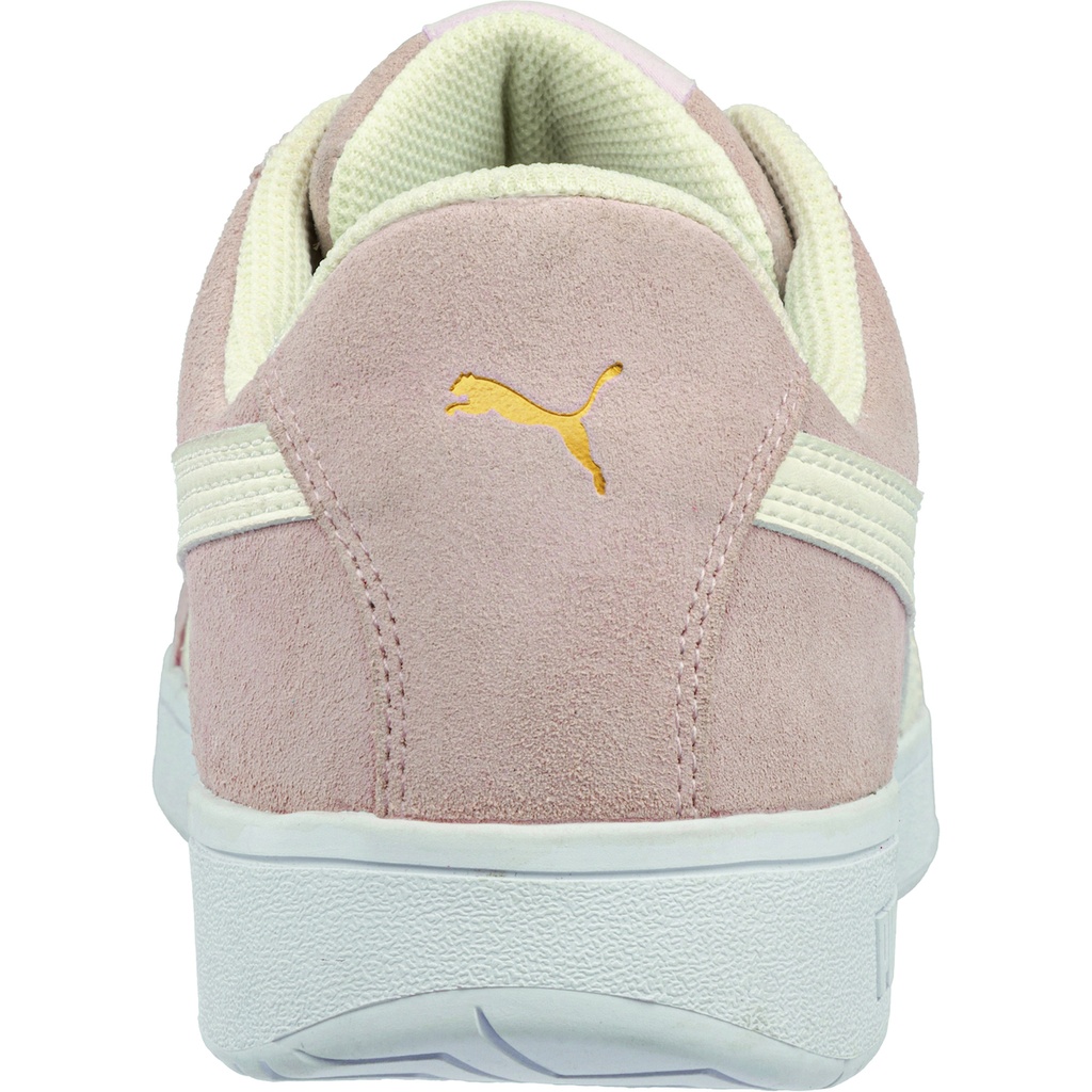 PUMA® Safety Iconic Suede Pink Womens LOW Composite Toe Impact Resistant Toe Cap, Static Dissipating safety, Slip Resistant, Safety Shoes