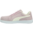PUMA® Safety Iconic Suede Pink Womens LOW Composite Toe Impact Resistant Toe Cap, Static Dissipating safety, Slip Resistant, Safety Shoes
