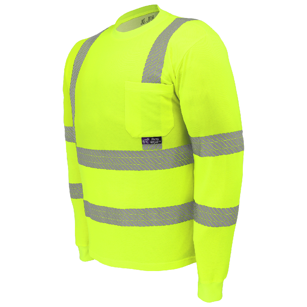 [SA-GLO-217LS] FrogWear® HV Premium High-Performance Self-Wicking Bamboo/Polyester Long-Sleeved Shirt