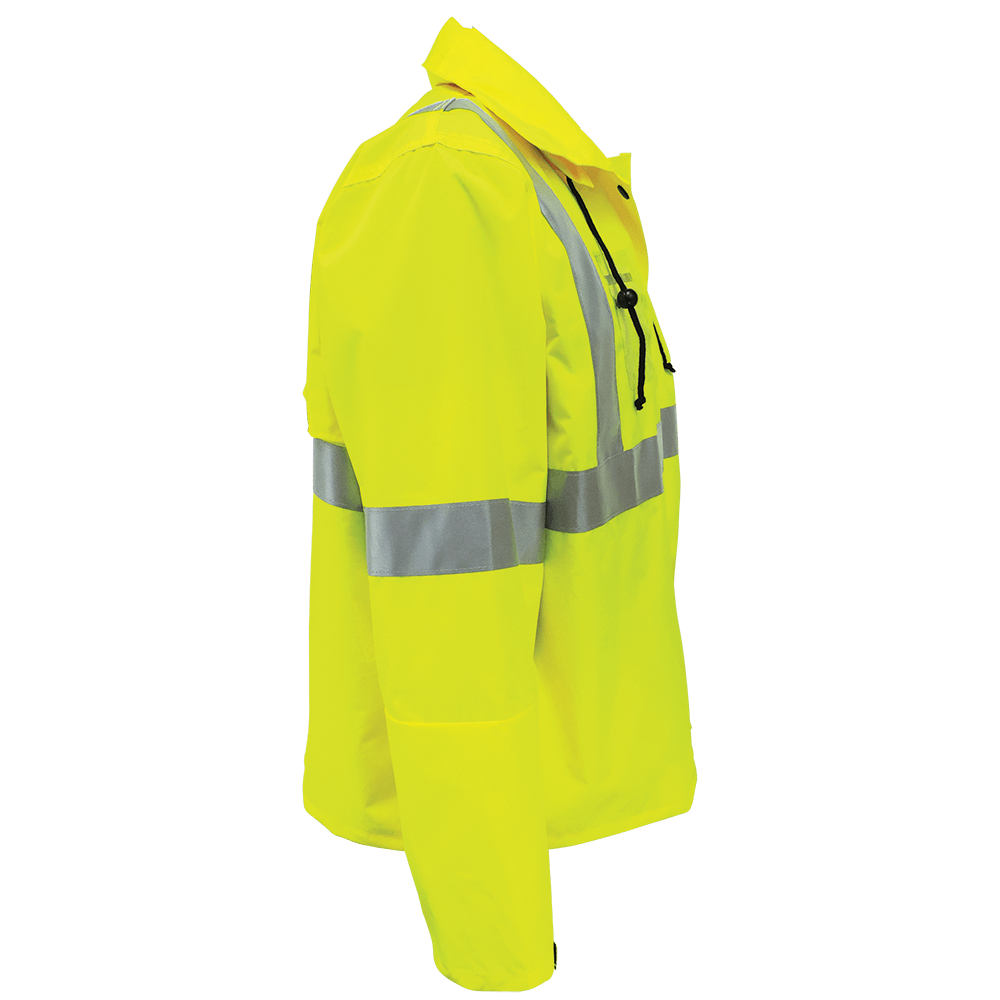 [SA-GLO-1400] FrogWear® HV High-Visibility Self-Extinguishing Yellow/Green Rain Jacket