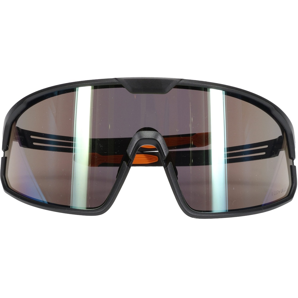 Site Boss Enhanced Coverage Full Frame Safety Glasses, with Black Frame, Orange Mirror Plus PRO Lens, and Anti-Scratch Coating