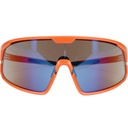 Site Boss Enhanced Coverage Full Frame Safety Glasses, with Hi-Vis Orange Frame, Blue Mirror Plus PRO Lens, and Anti-Scratch Coating