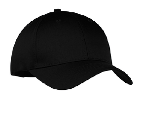 Six-Panel Twill Cap - Black