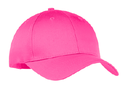 Six-Panel Twill Cap - Neon Pink