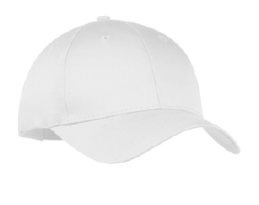 Six-Panel Twill Cap - White