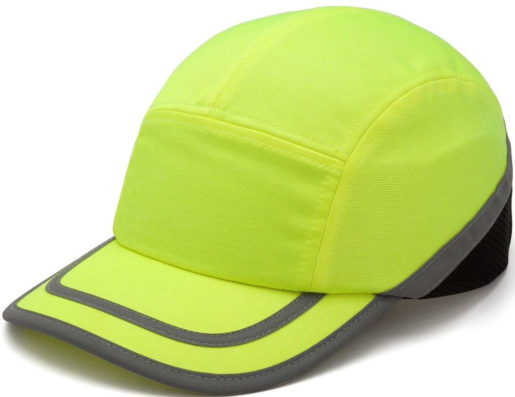 Baseball Style Bump Cap, Hi-Vis Lime