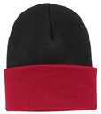 Knit Cap - Black/Athletic Red