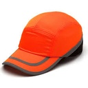 Baseball Style Bump Cap, Hi Vis-Orange