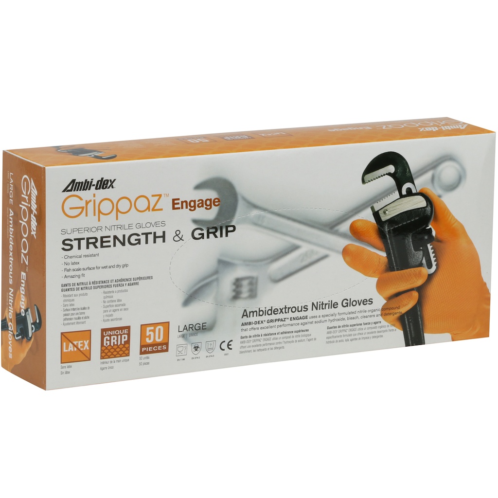6 Mil Grippaz™ Skins Nitrile Glove with Textured Fish Scale Grip