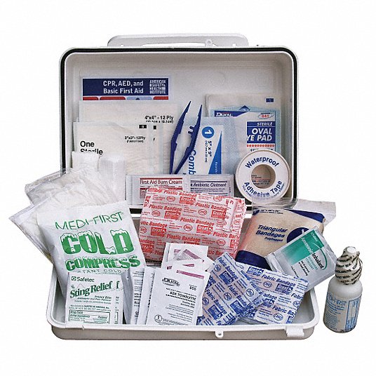 First Aid Kit, Plastic Case, 25 Person/104 Piece
