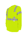 FrogWear® HV Self-Wicking High-Visibility Yellow/Green Long-Sleeved Shirt with Reflective