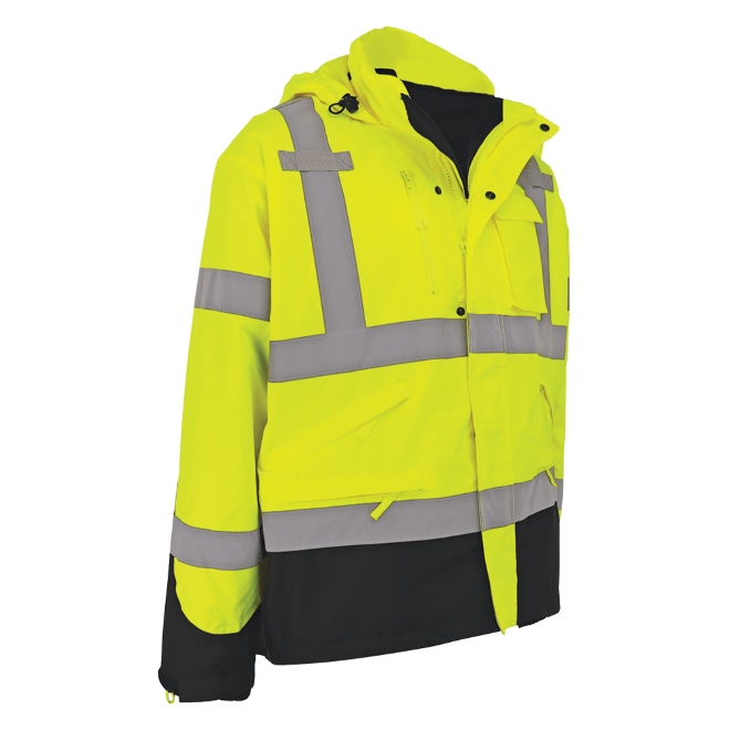 [SA-GLO-P3] FrogWear® High-Visibility Yellow/Green Three-in-One Hybrid Parka