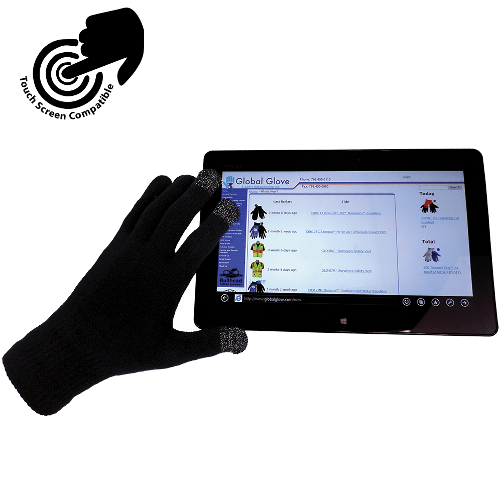 [A-IP3DB] 10 Gauge Touchscreen Compatible Acrylic Knit Gloves