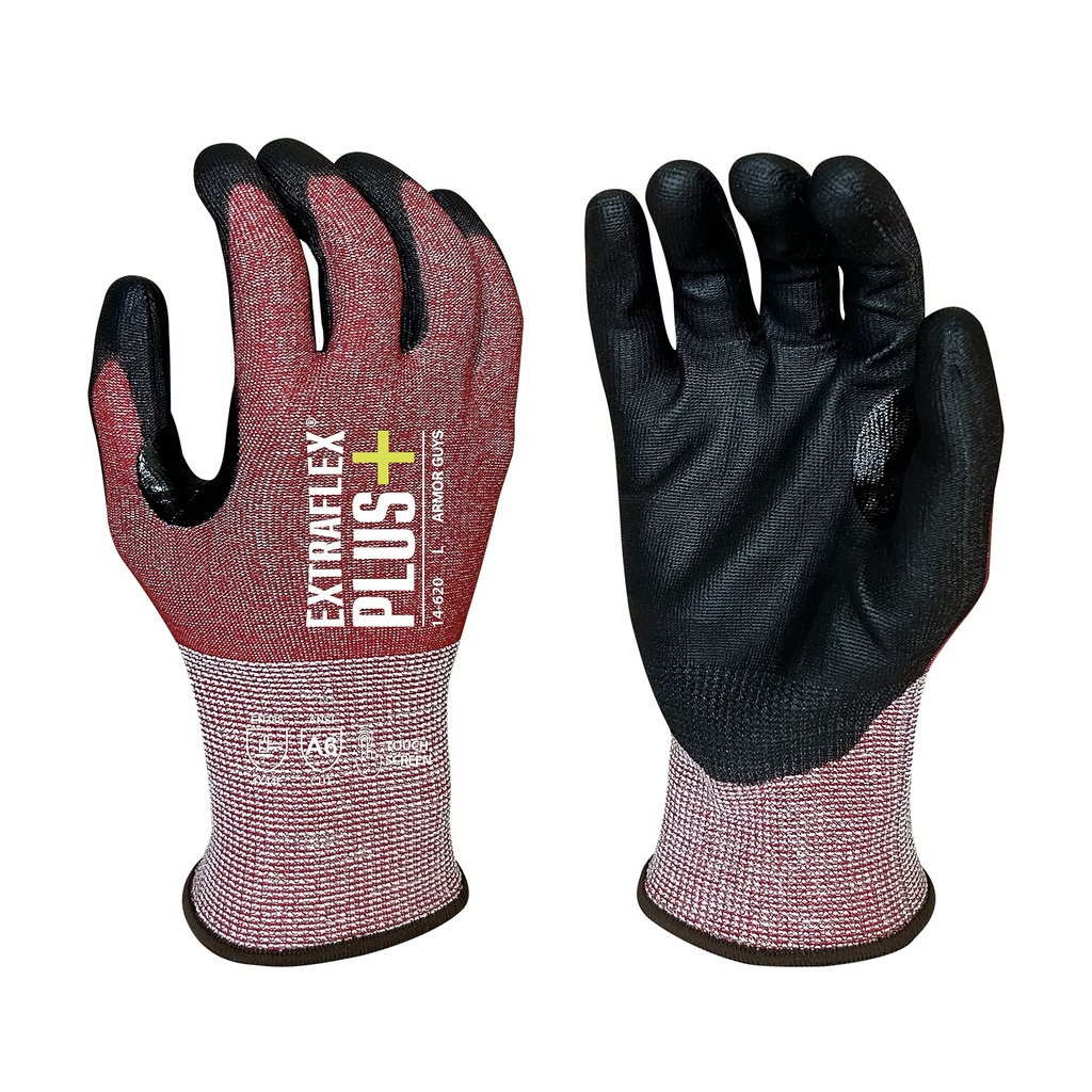 [A-14-620] Extraflex® Plus Black Polyurethane Palm Coated Glove