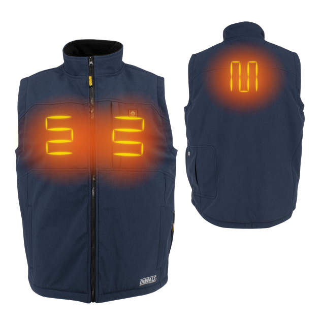 [SA-DCHV089] DEWALT Men's Navy Heated Vest with Sherpa Lining